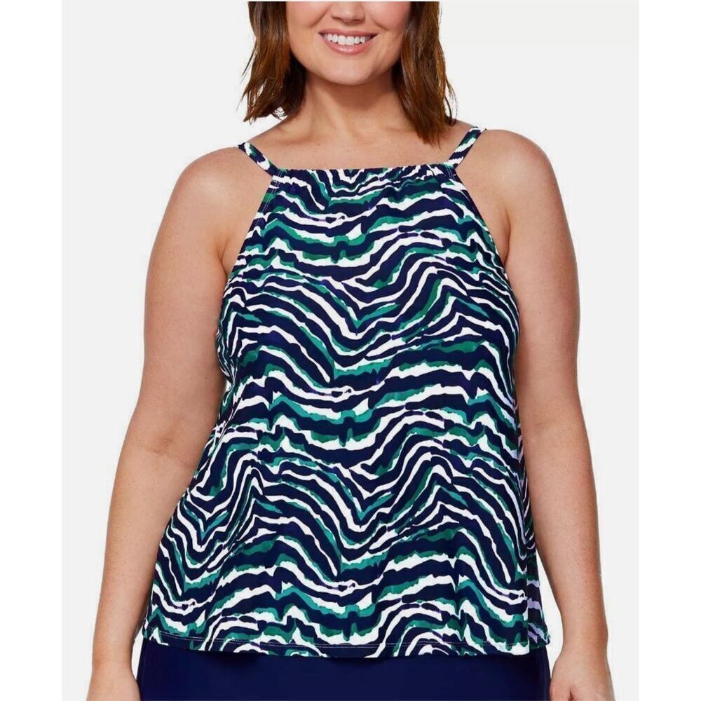 Island Escape NWT Tankini swim top size 20W bust support underwire